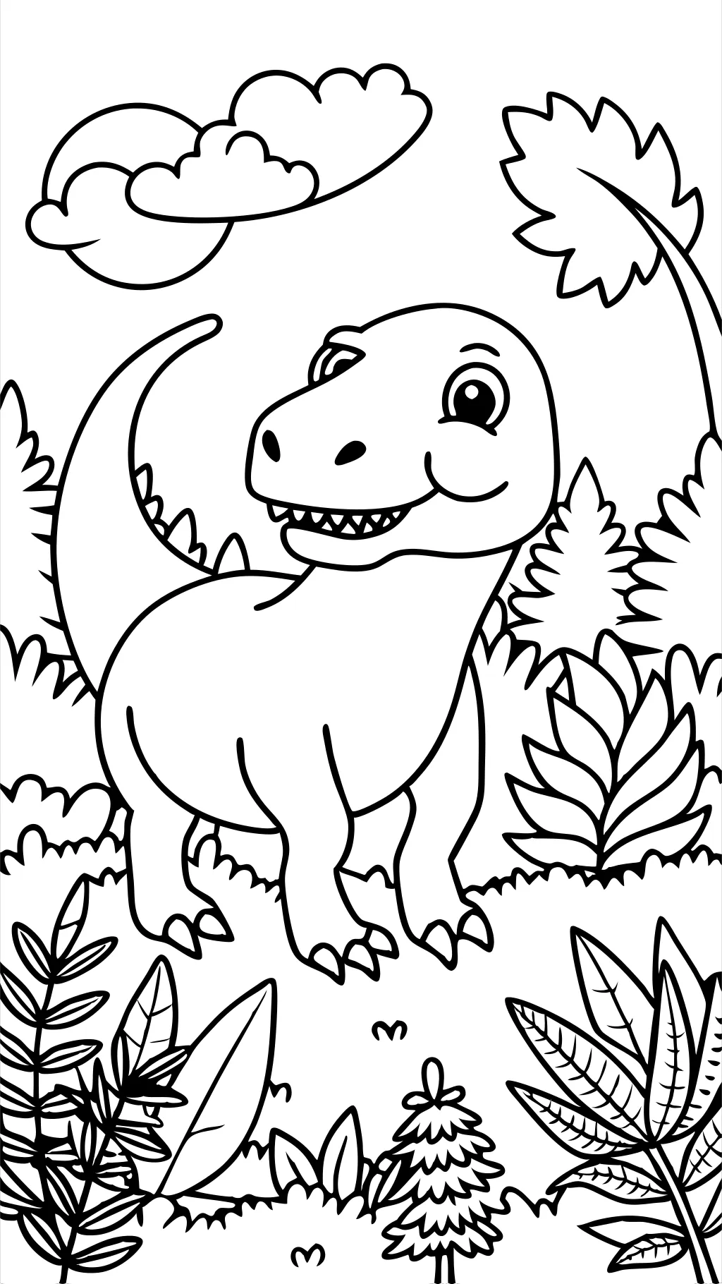 T Rex Páginas para colorear